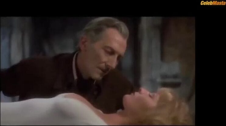 Stephanie Beacham nude/sexy scene in Dracula A.d.1972