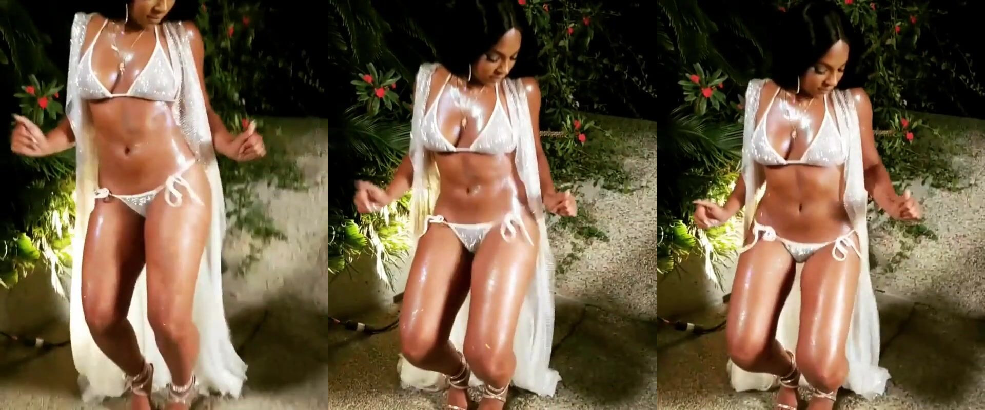 Sexy Ashanti Ass Shaking Video in Glitter