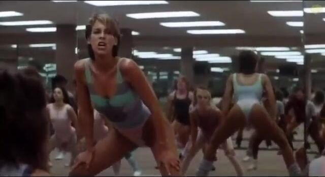 Hot Iconic Ass Workout Dancing Camel-Toe Video with Jamie Lee Curtis