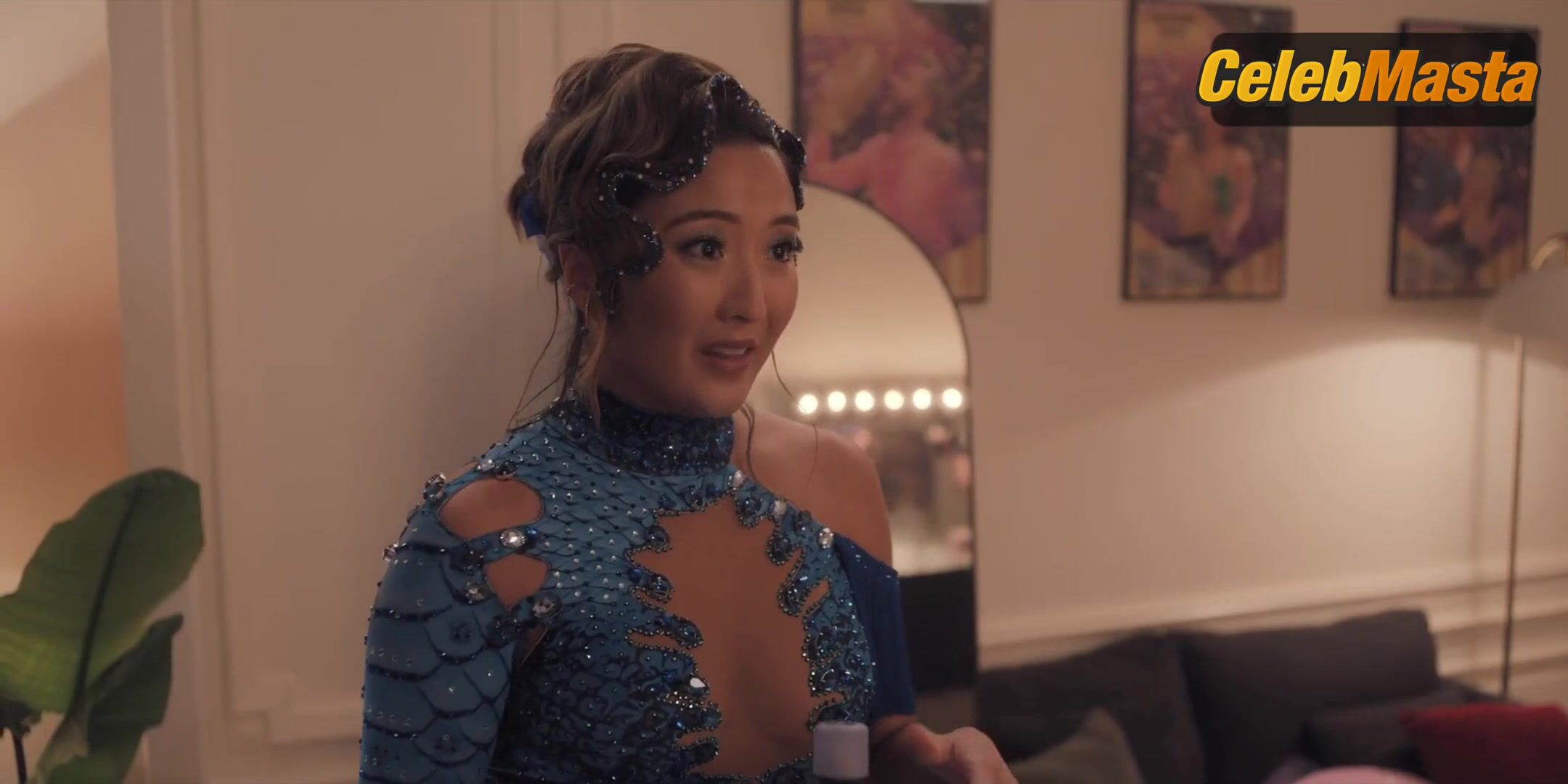 Lily Collins and Ashley Park Breasts Scene in Emily In Paris