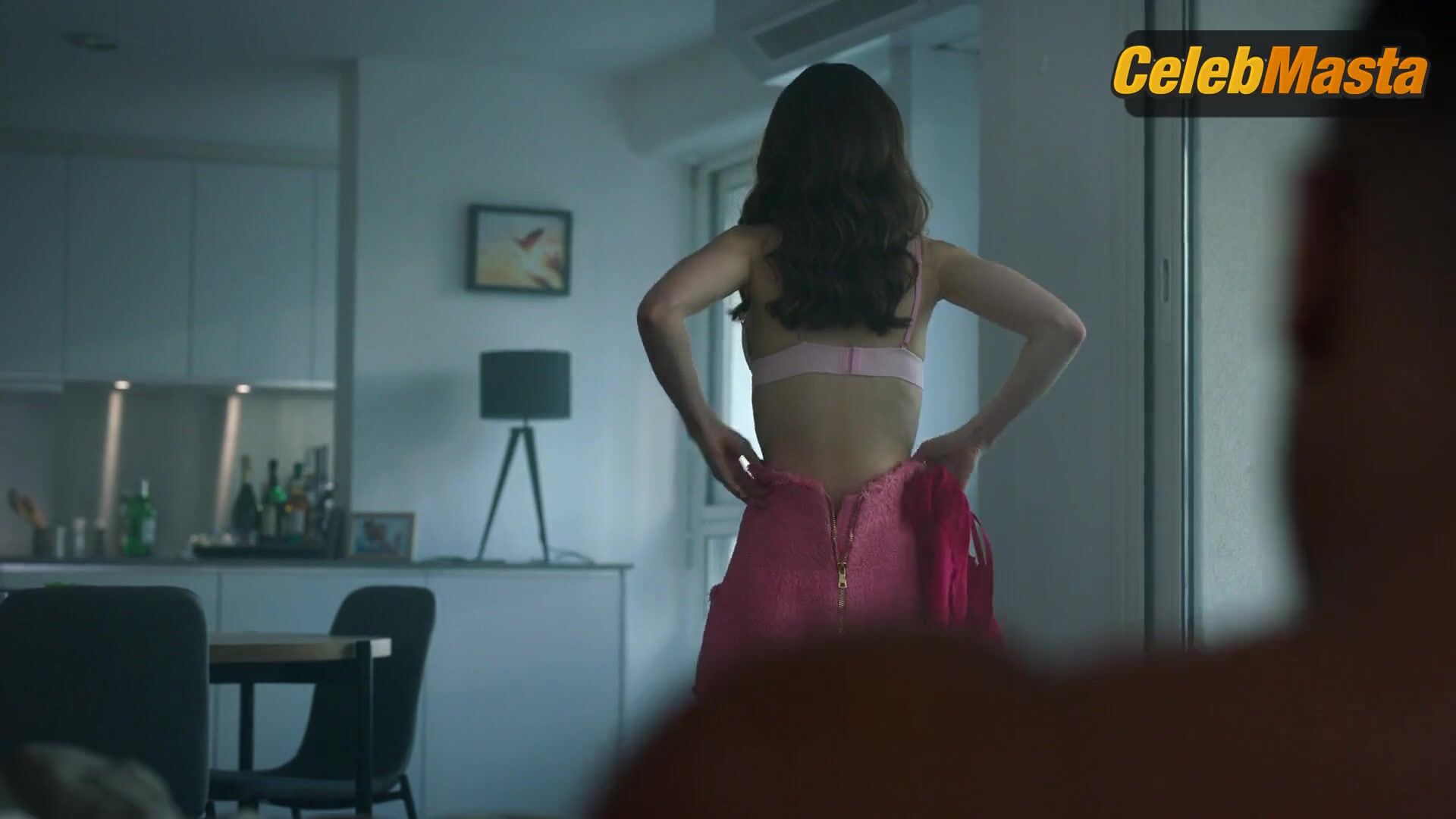 Lily Collins Underwear Scene in Emily In Paris