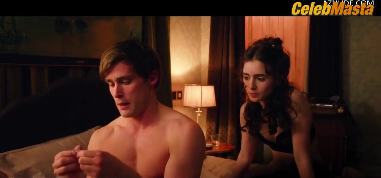 Lily Collins Breasts, Underwear Scene in Love, Rosie
